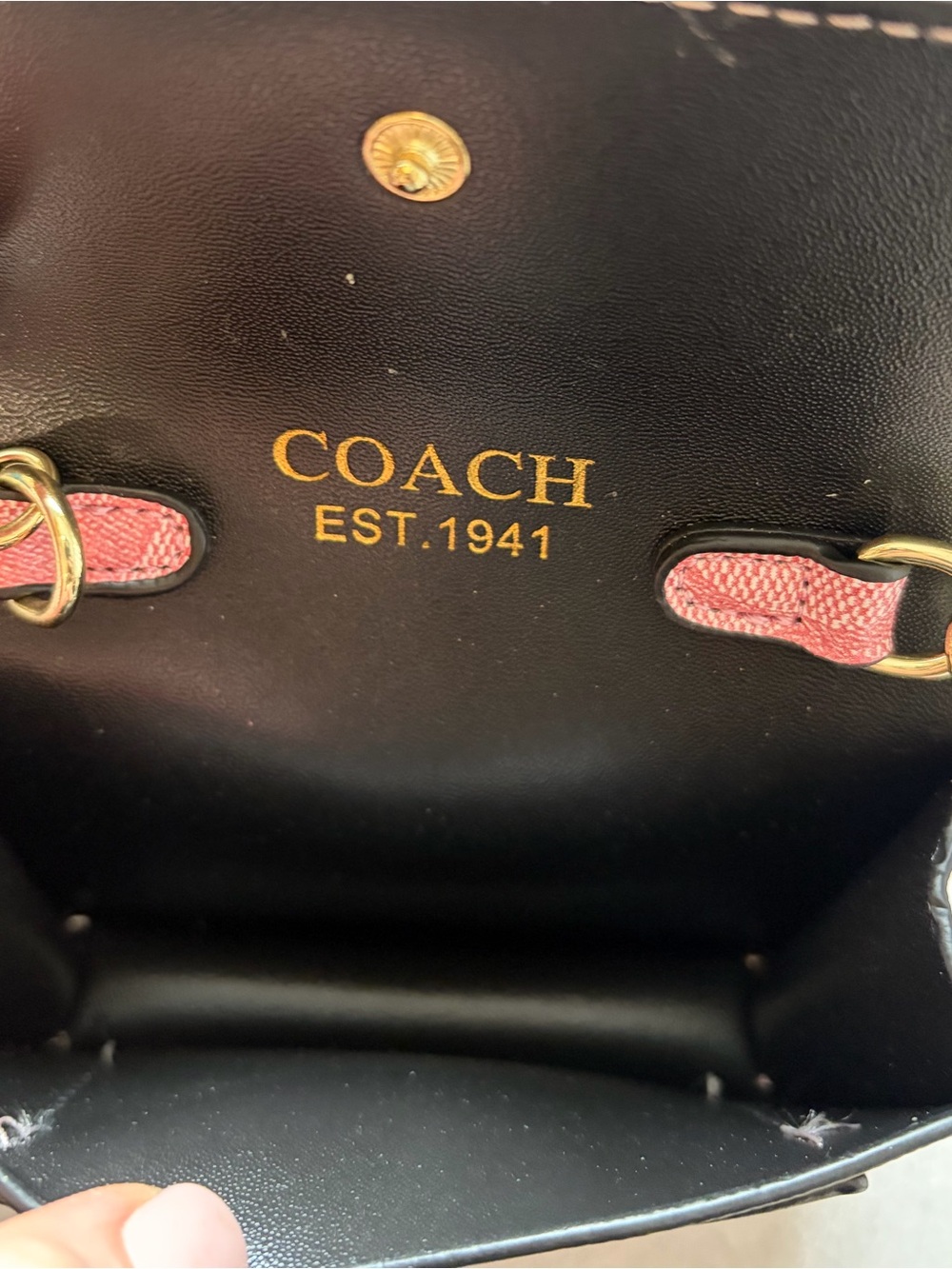 Coach Mini Wallet on Chain in Signature Canvas, full inclusion w/ box & dusty - Picture 8 of 13